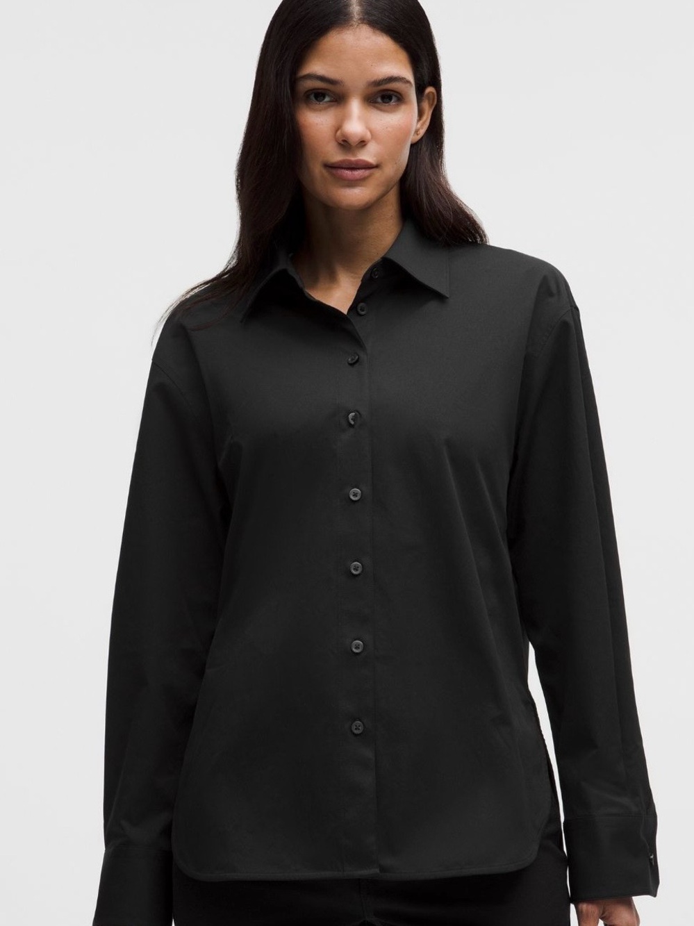 Lululemon Woven Relaxed-Fit Button-Up Shirt. NWT Black
